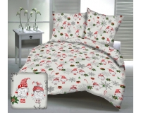 Tkanina bawełniana KRASNALE NA SZARYM - 140g/m²/160cm
